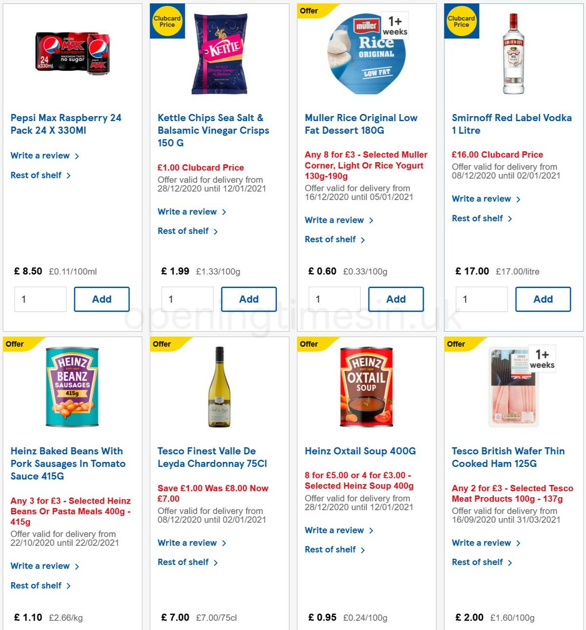 TESCO Offers from 29 December