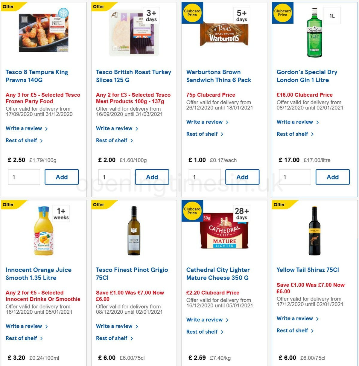 TESCO Offers from 29 December