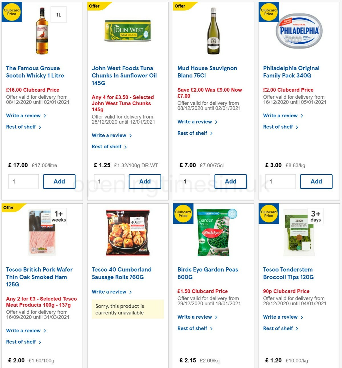 TESCO Offers from 29 December