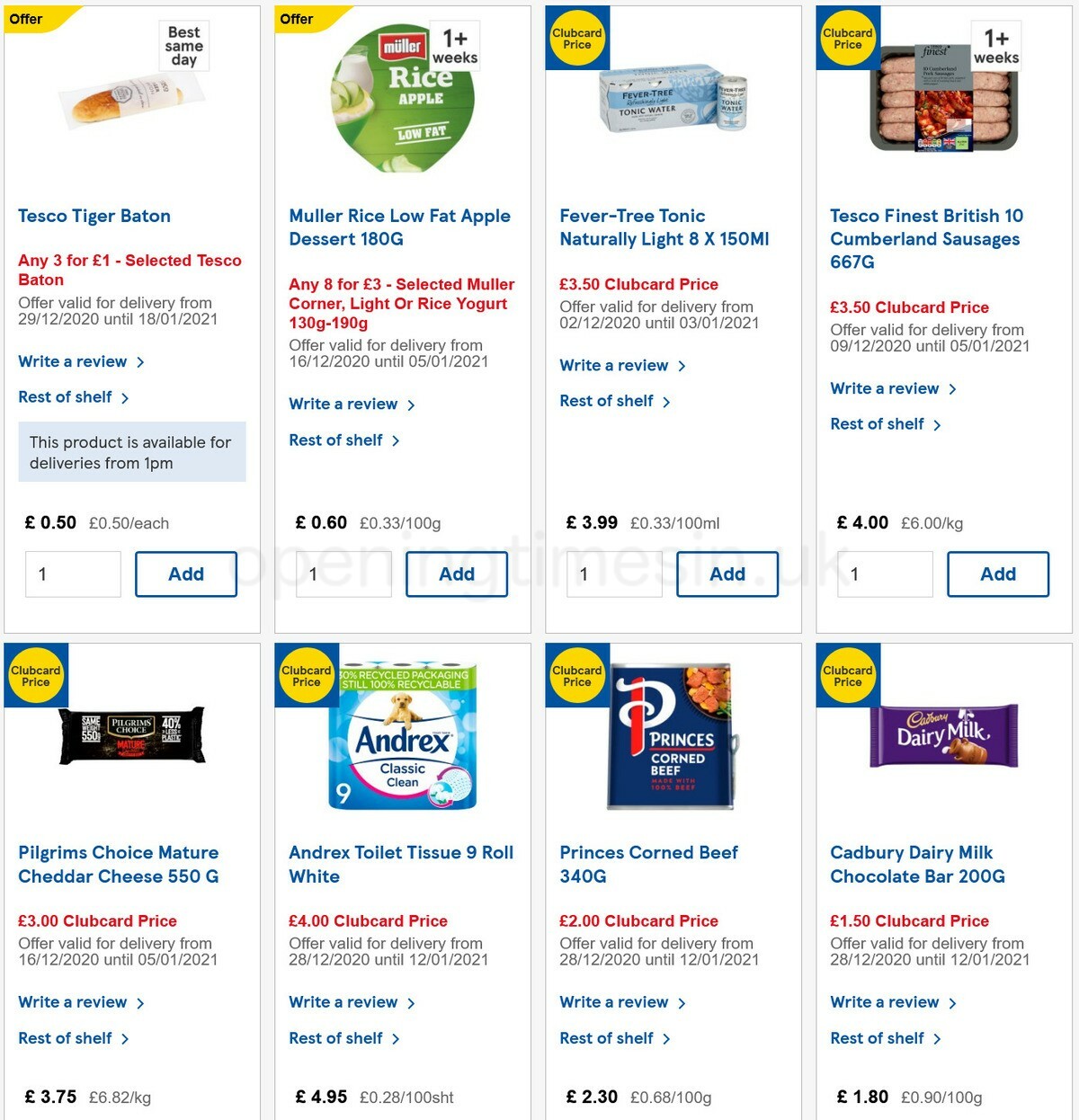 TESCO Offers from 29 December