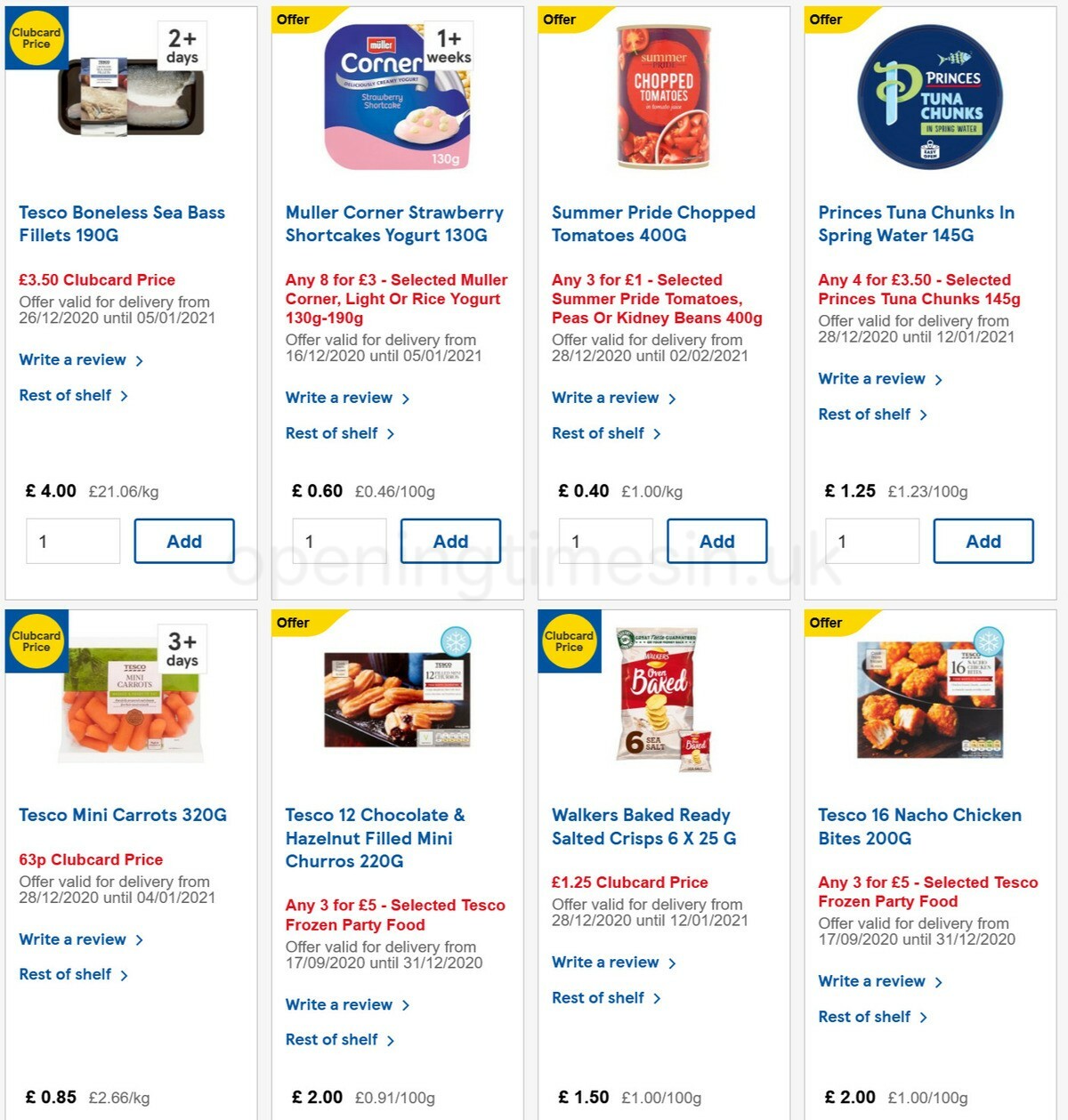 TESCO Offers from 29 December