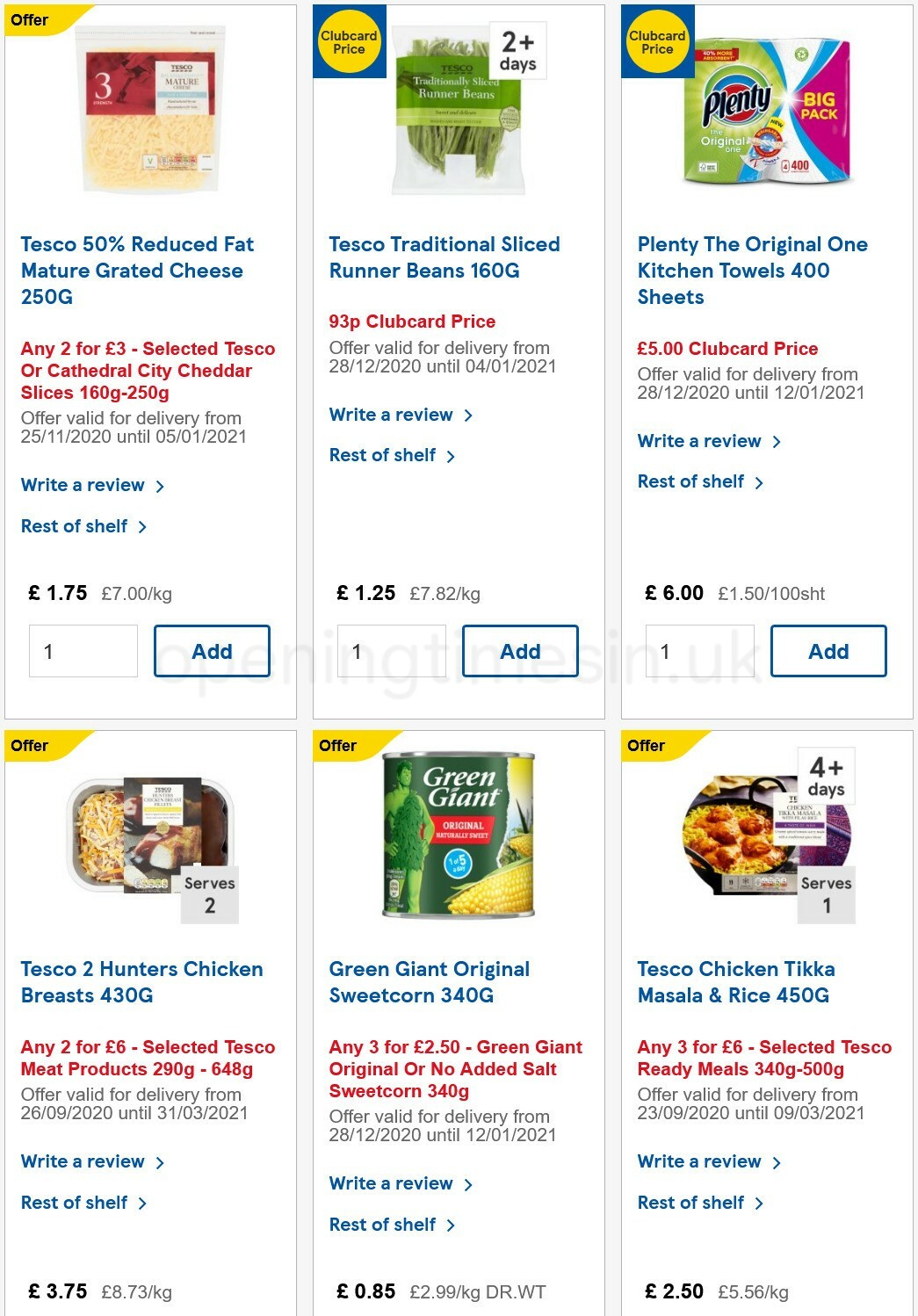 TESCO Offers from 29 December