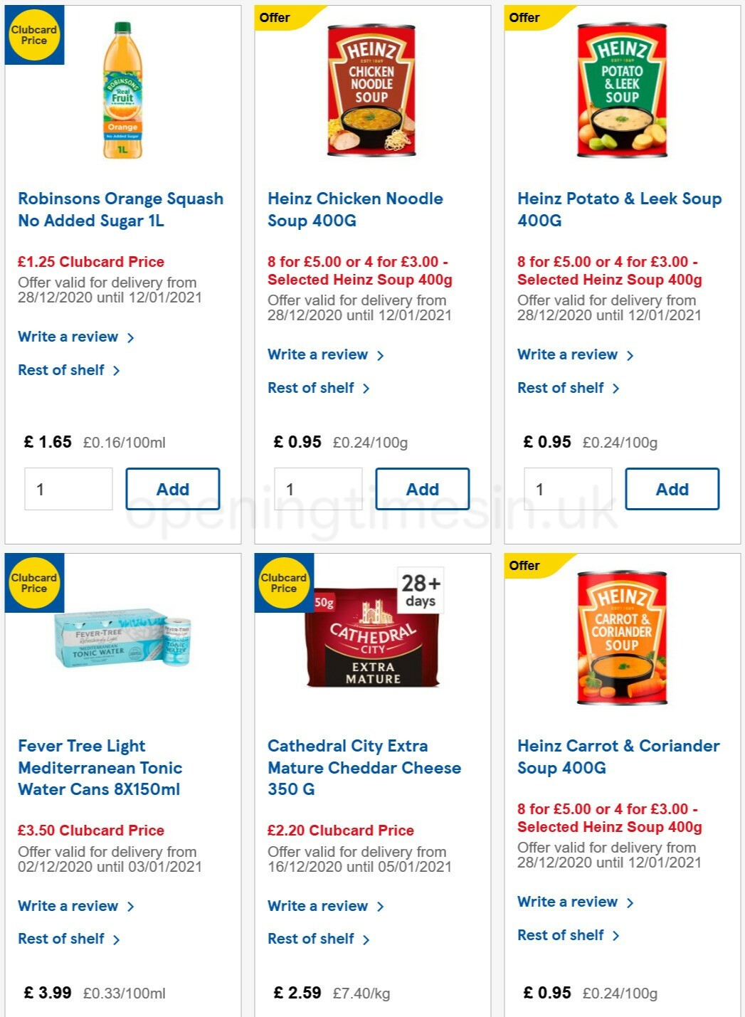 TESCO Offers from 29 December