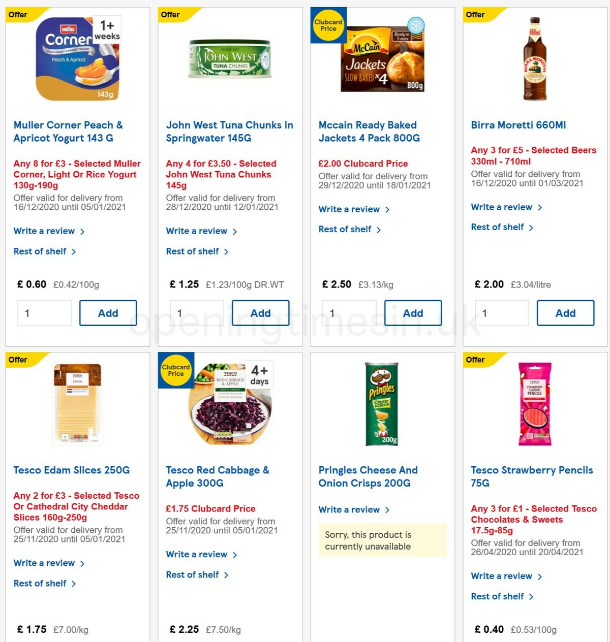 TESCO Offers from 29 December