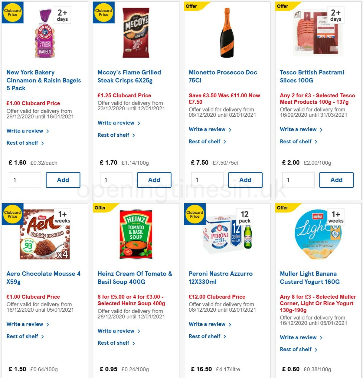 TESCO Offers from 29 December