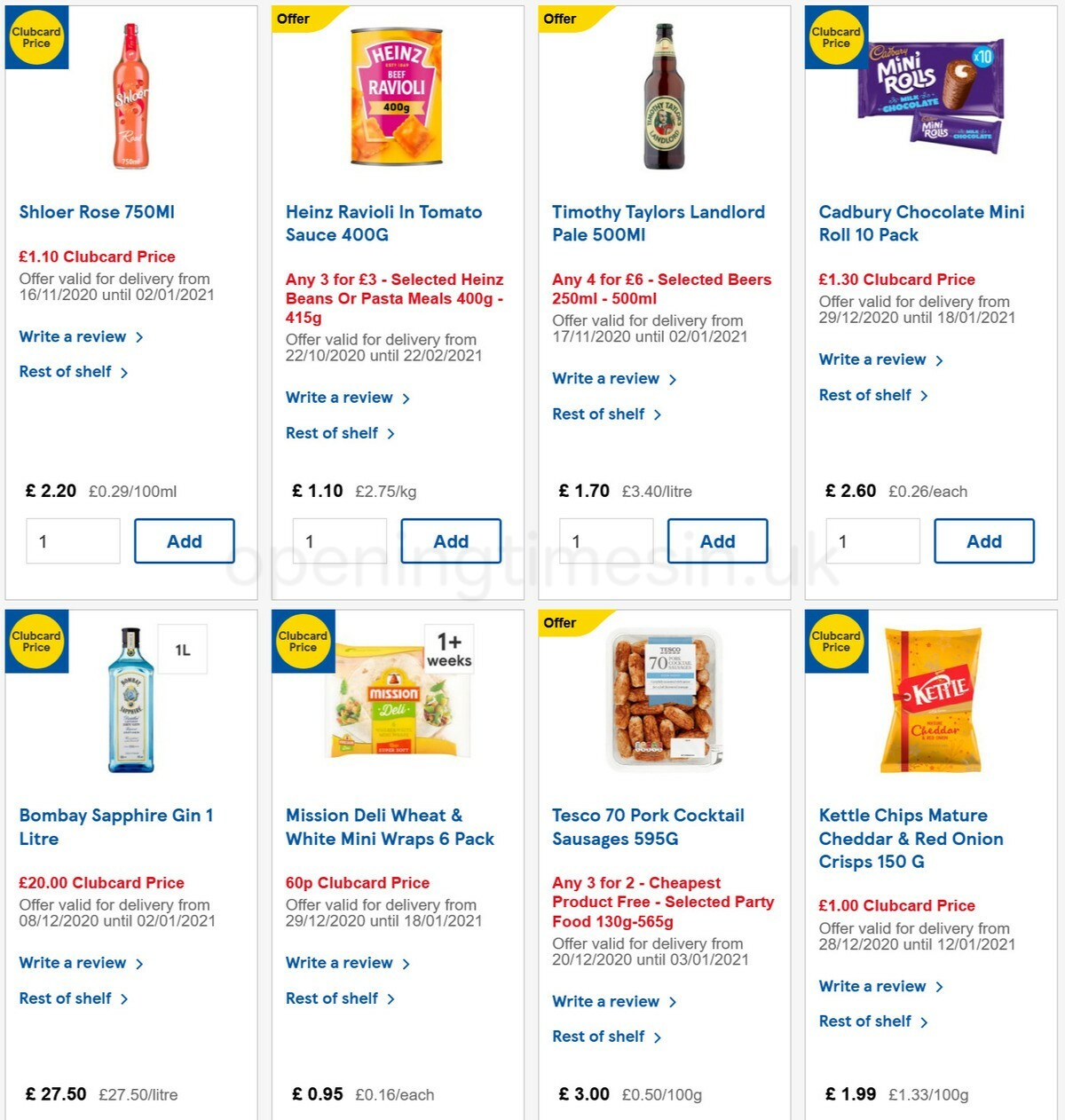 TESCO Offers from 29 December