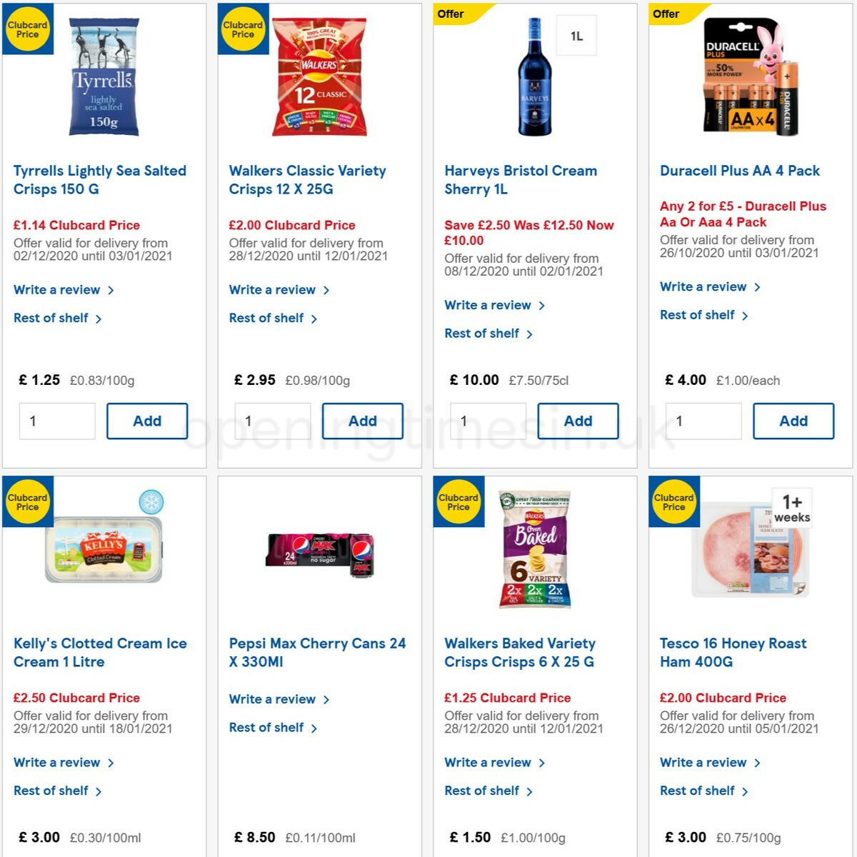 TESCO Offers from 29 December