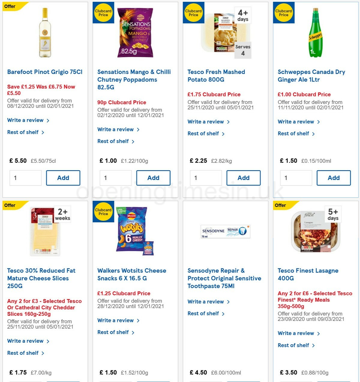 TESCO Offers from 29 December