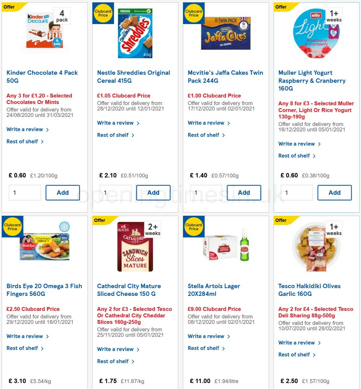 TESCO Offers from 29 December