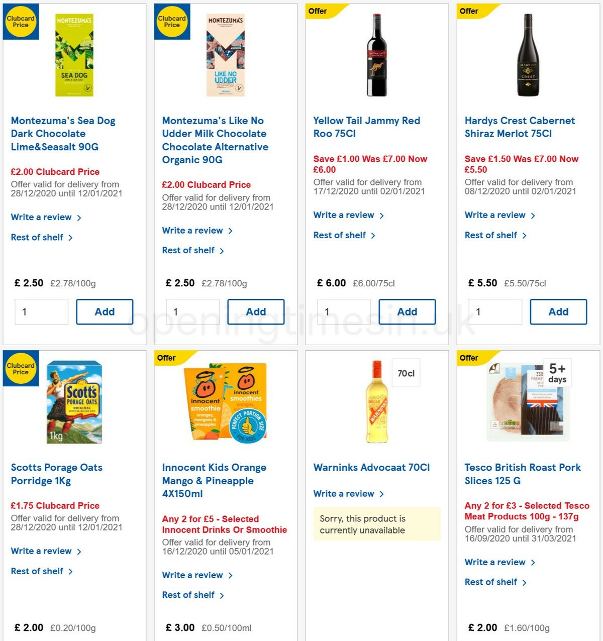 TESCO Offers from 29 December