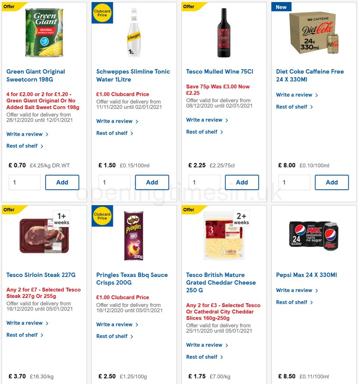 TESCO Offers from 29 December