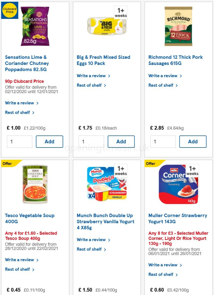 TESCO Offers from 6 January