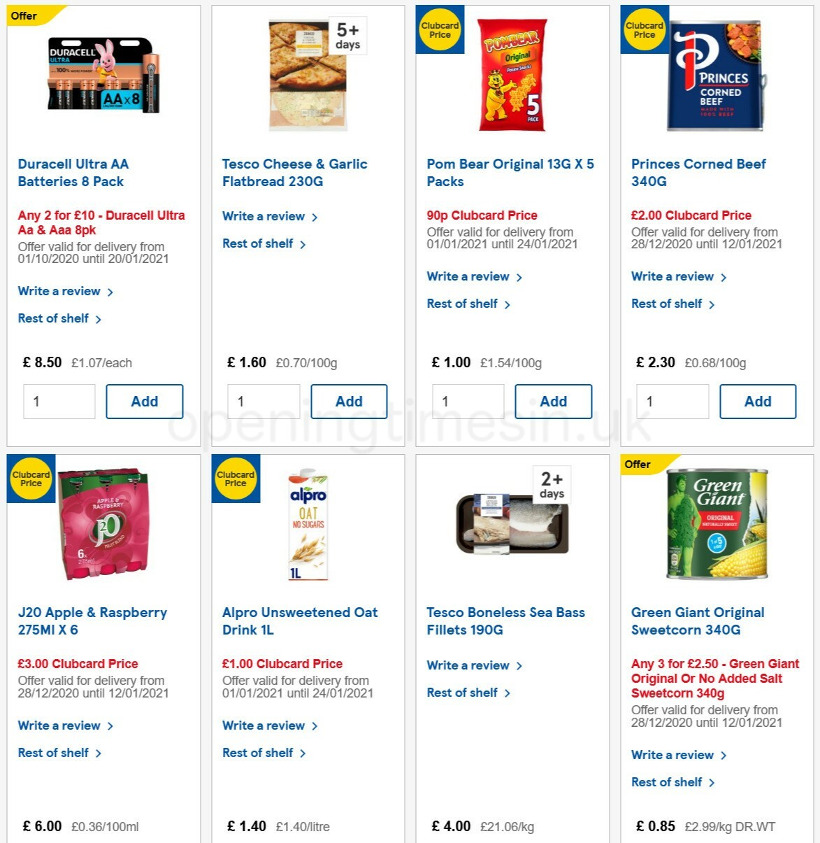 TESCO Offers from 6 January
