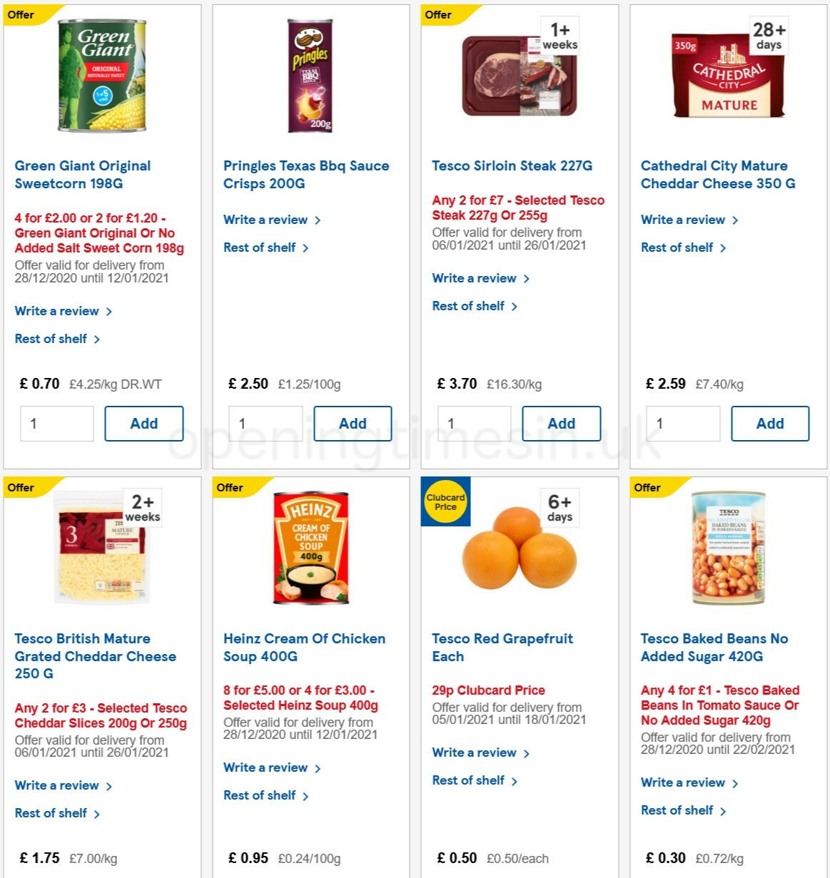 TESCO Offers from 6 January