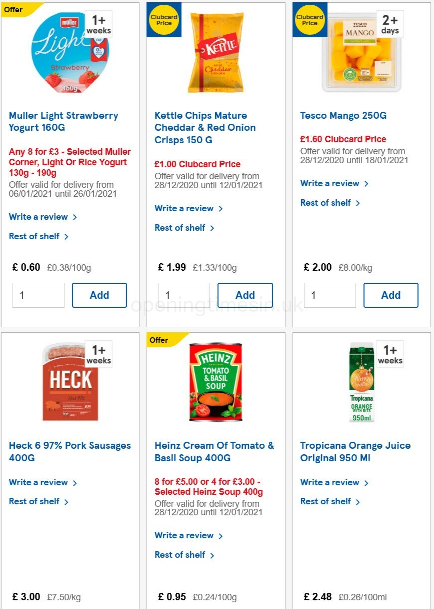 TESCO Offers from 6 January