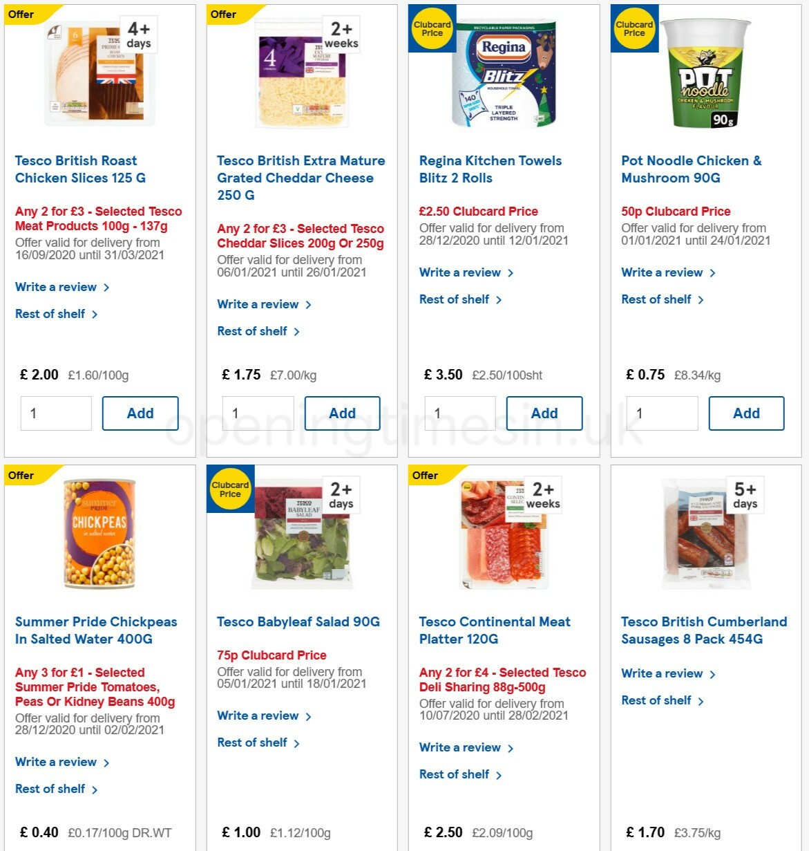 TESCO Offers from 6 January
