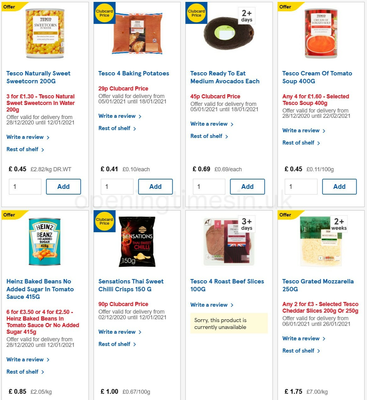 TESCO Offers from 6 January