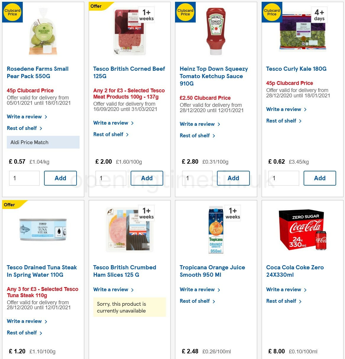 TESCO Offers from 6 January