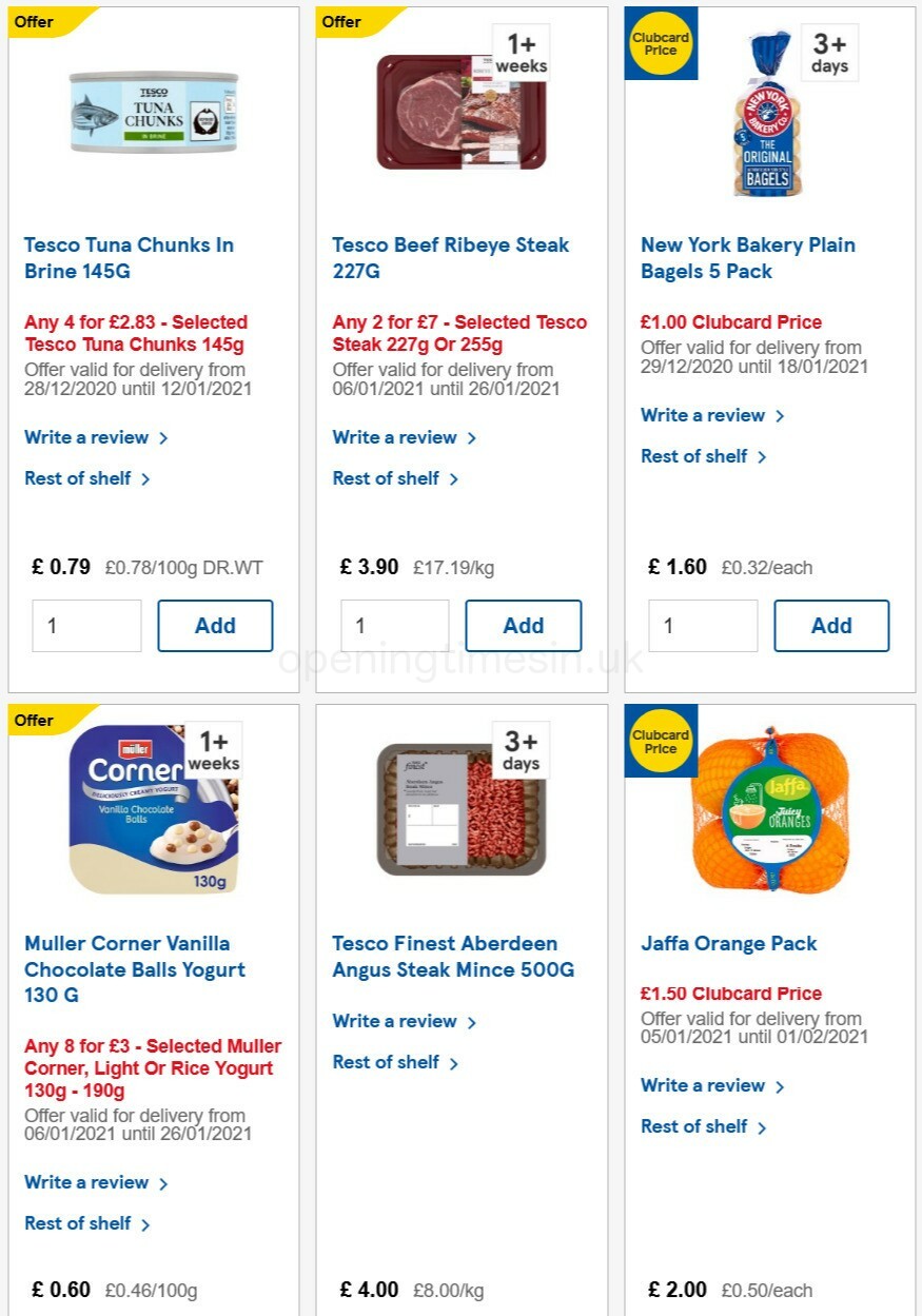 TESCO Offers from 6 January
