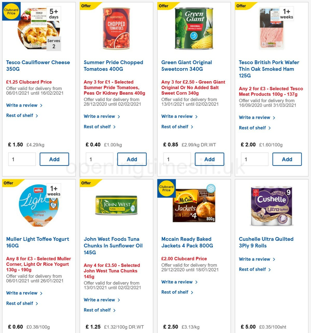 TESCO Offers from 13 January