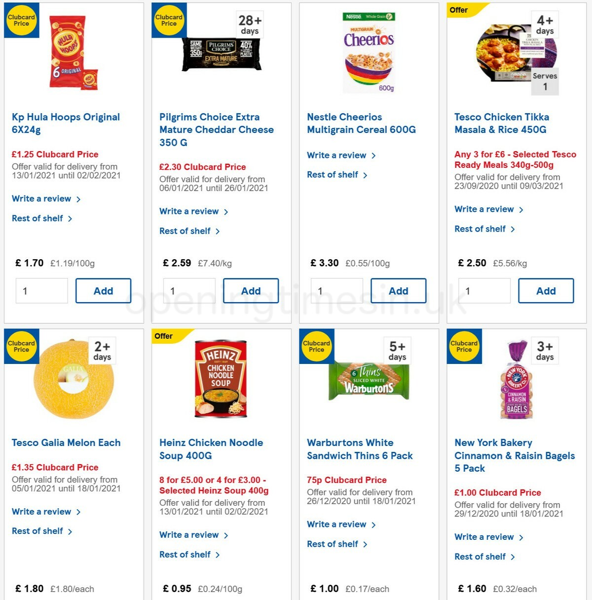 TESCO Offers from 13 January