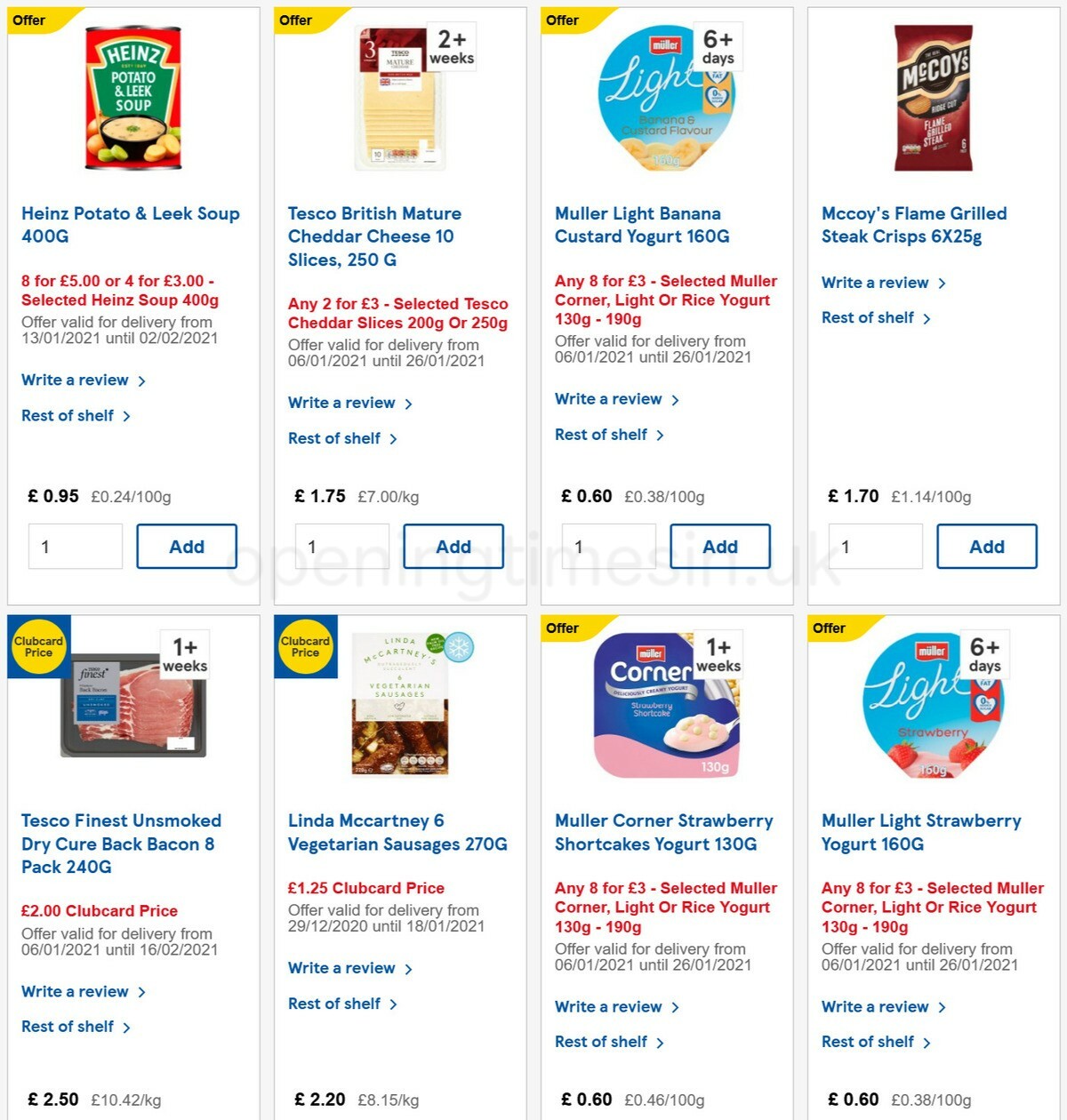 TESCO Offers from 13 January