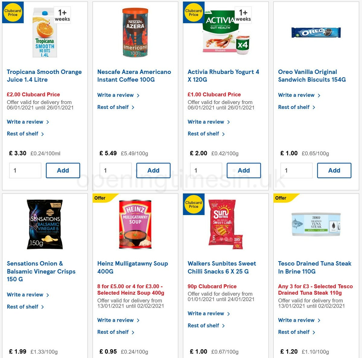 TESCO Offers from 13 January