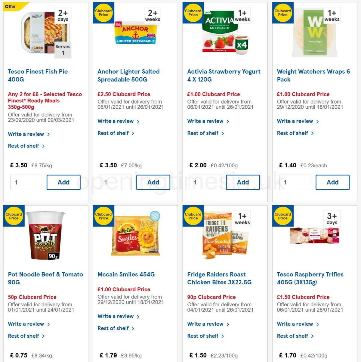 TESCO Offers from 13 January