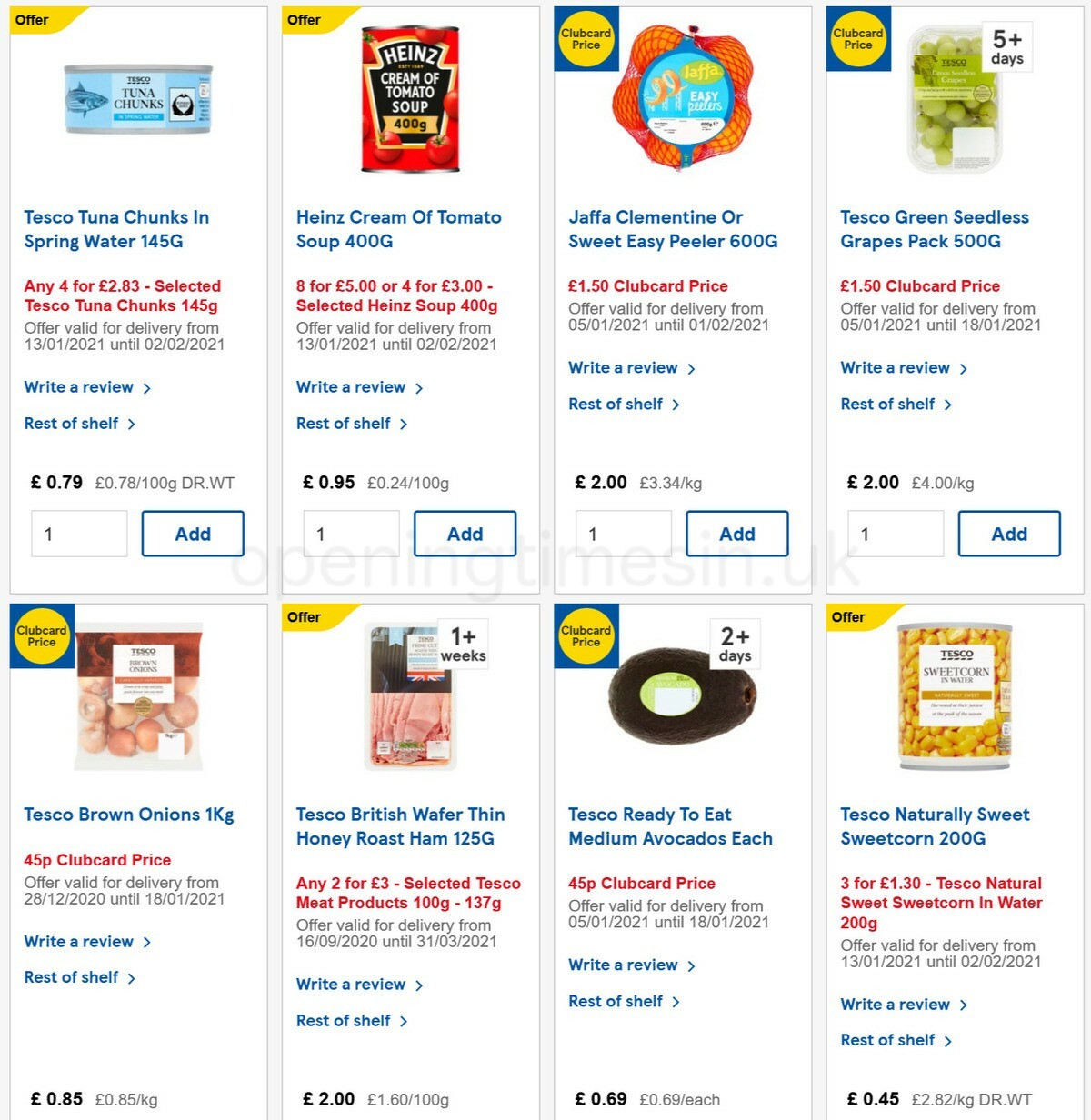 TESCO Offers from 13 January