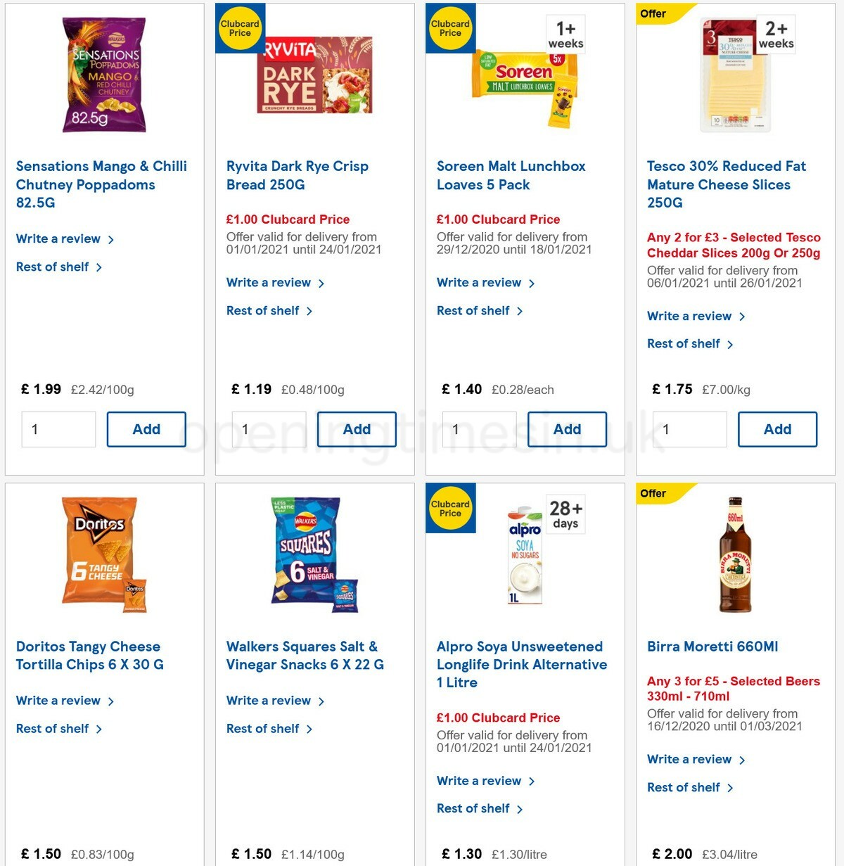 TESCO Offers from 13 January