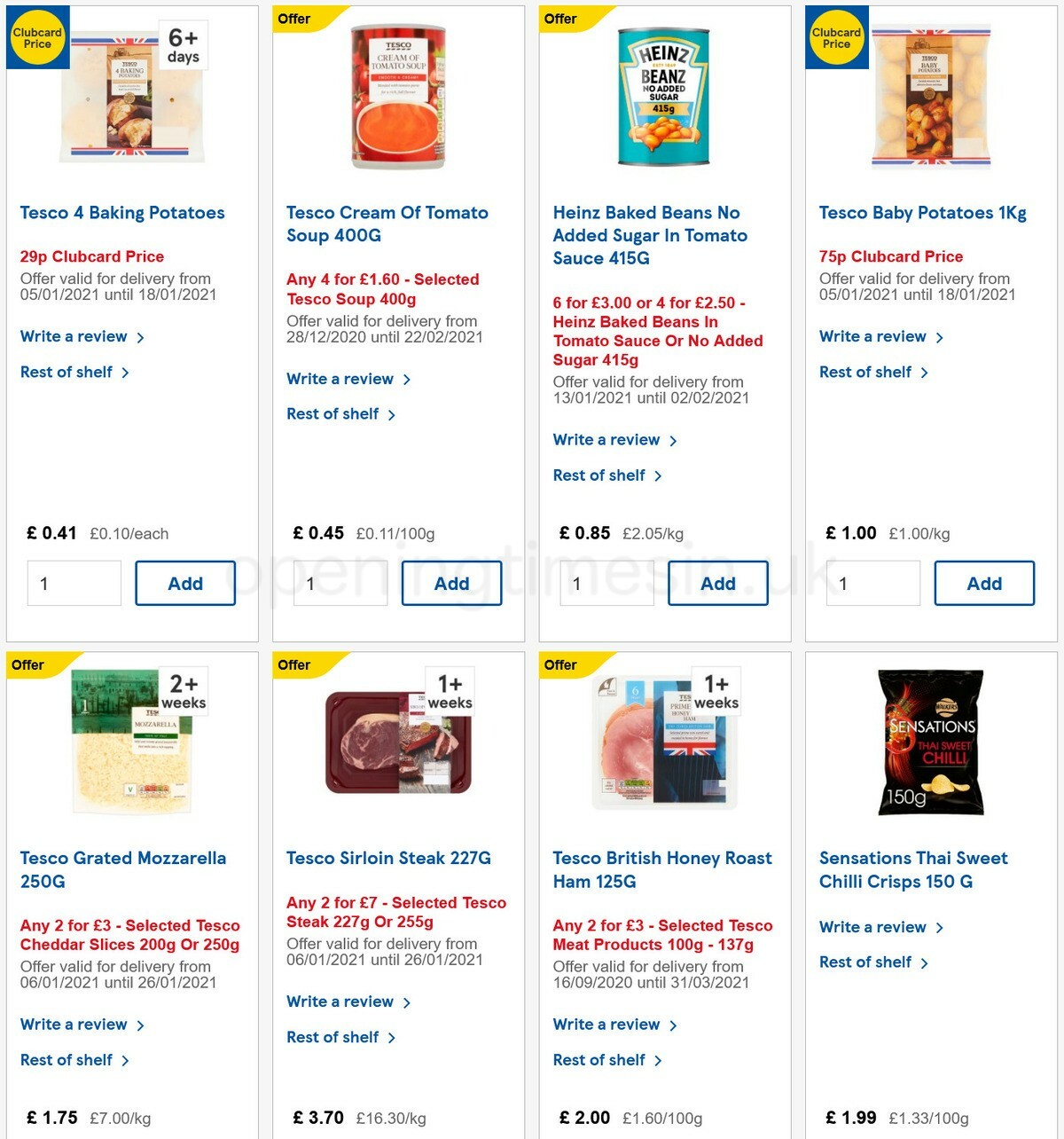 TESCO Offers from 13 January