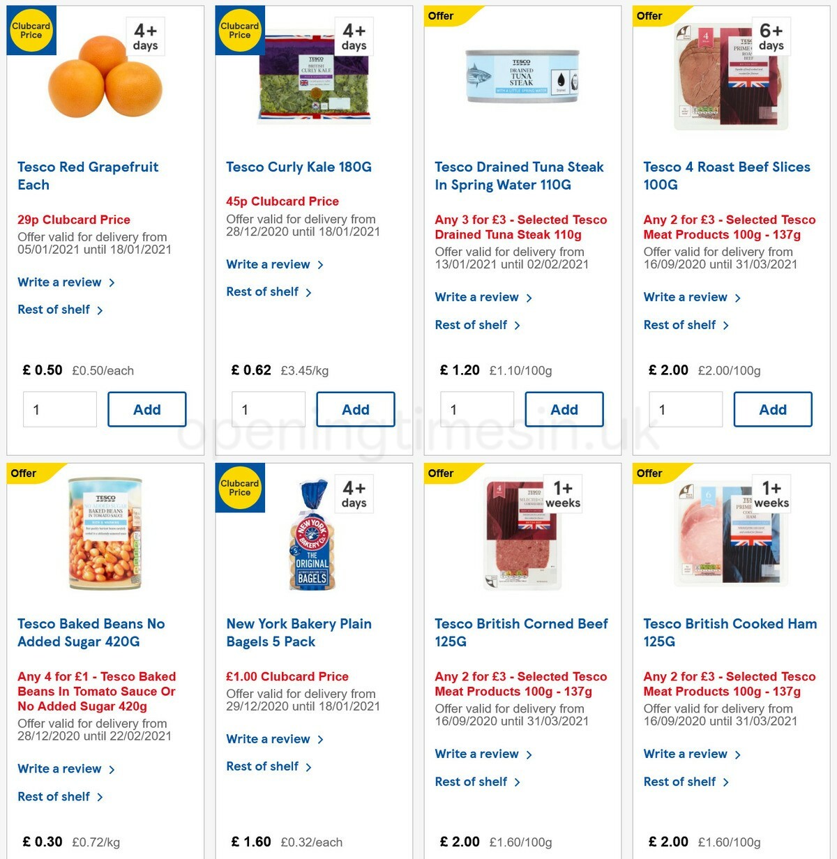 TESCO Offers from 13 January