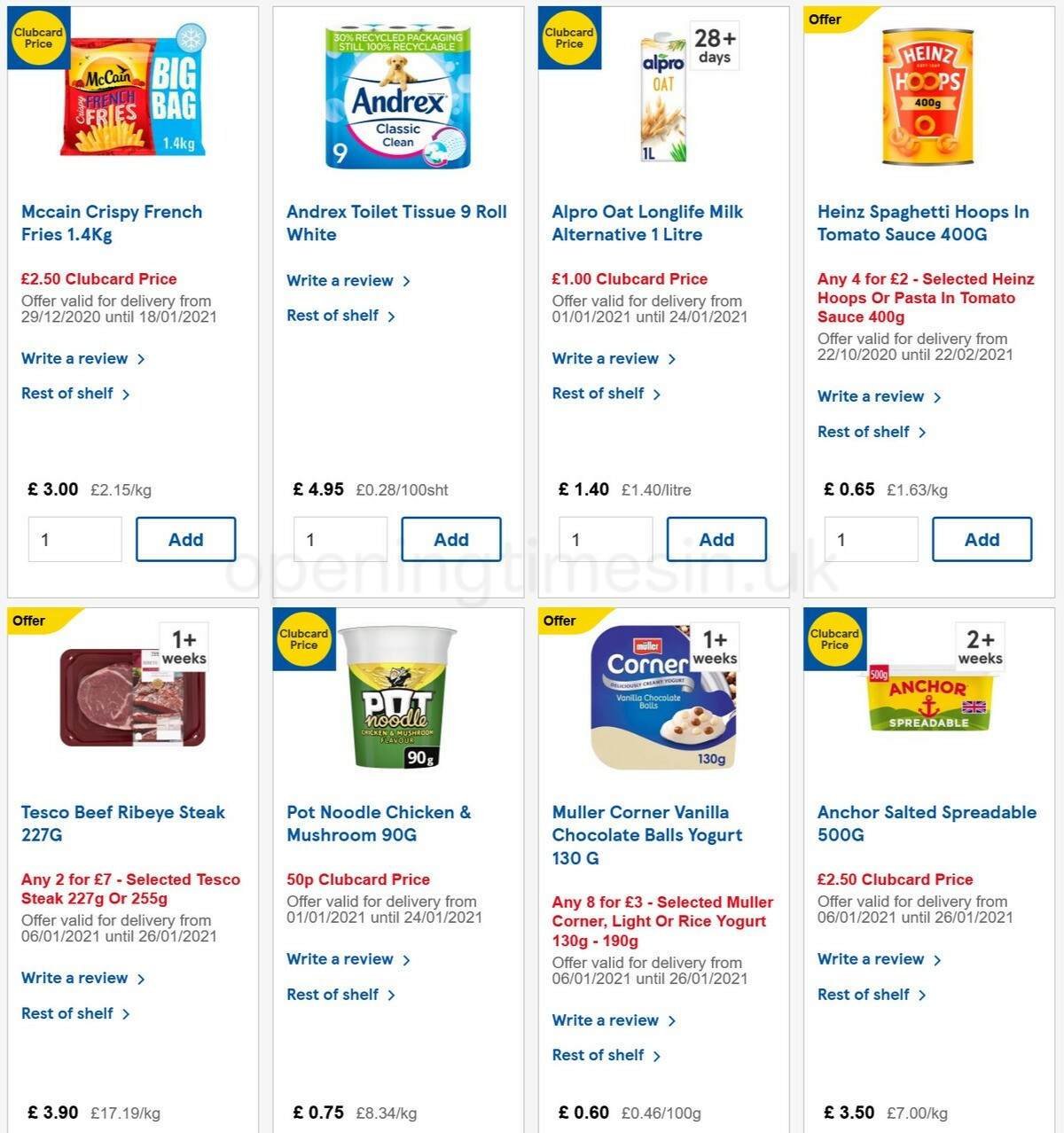 TESCO Offers from 13 January
