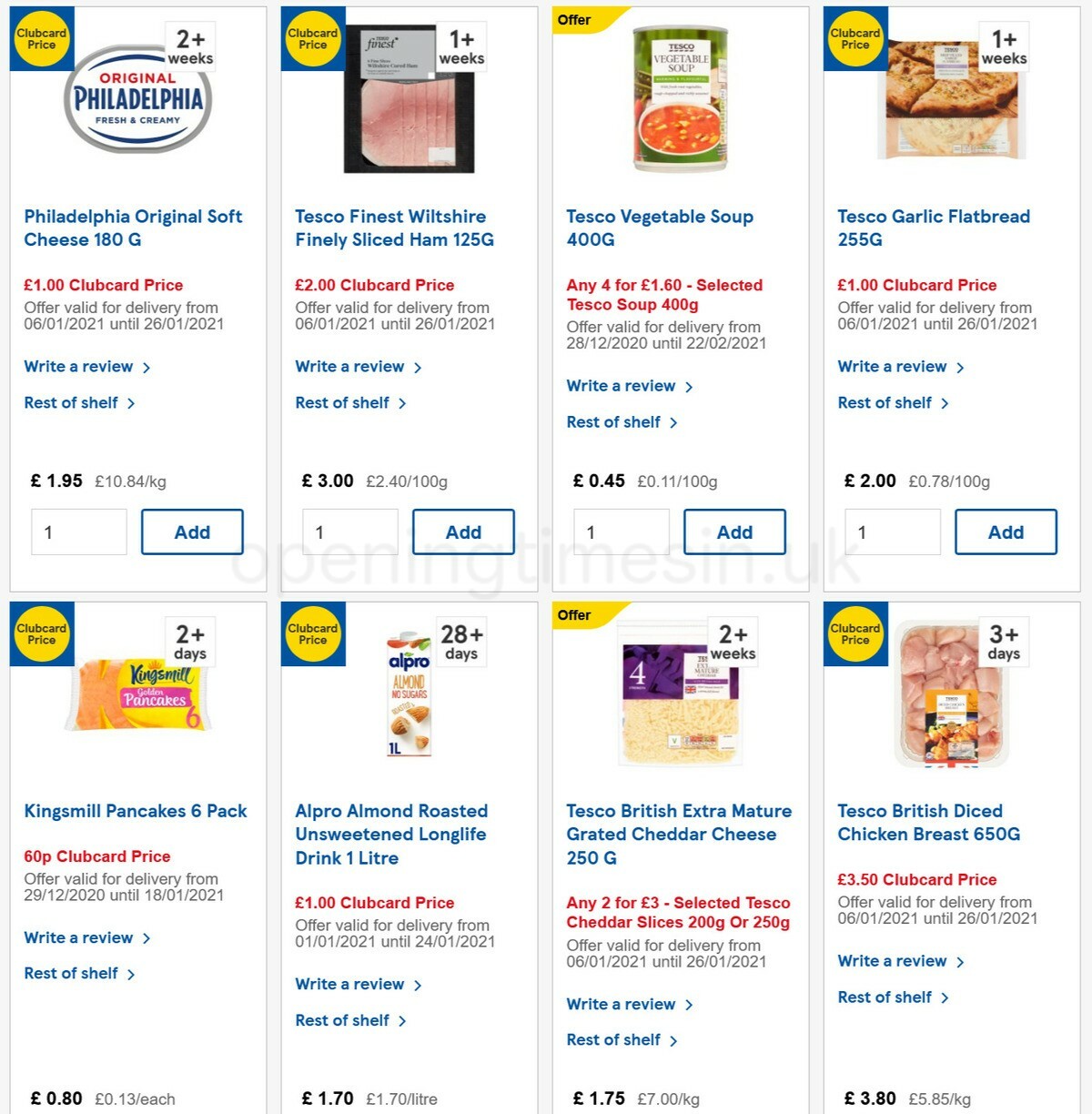TESCO Offers from 13 January