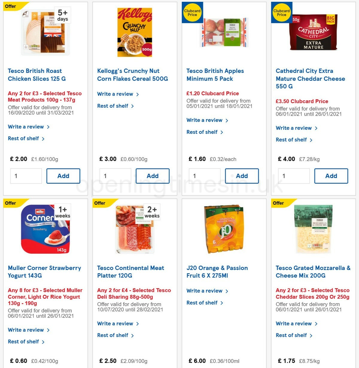 TESCO Offers from 13 January