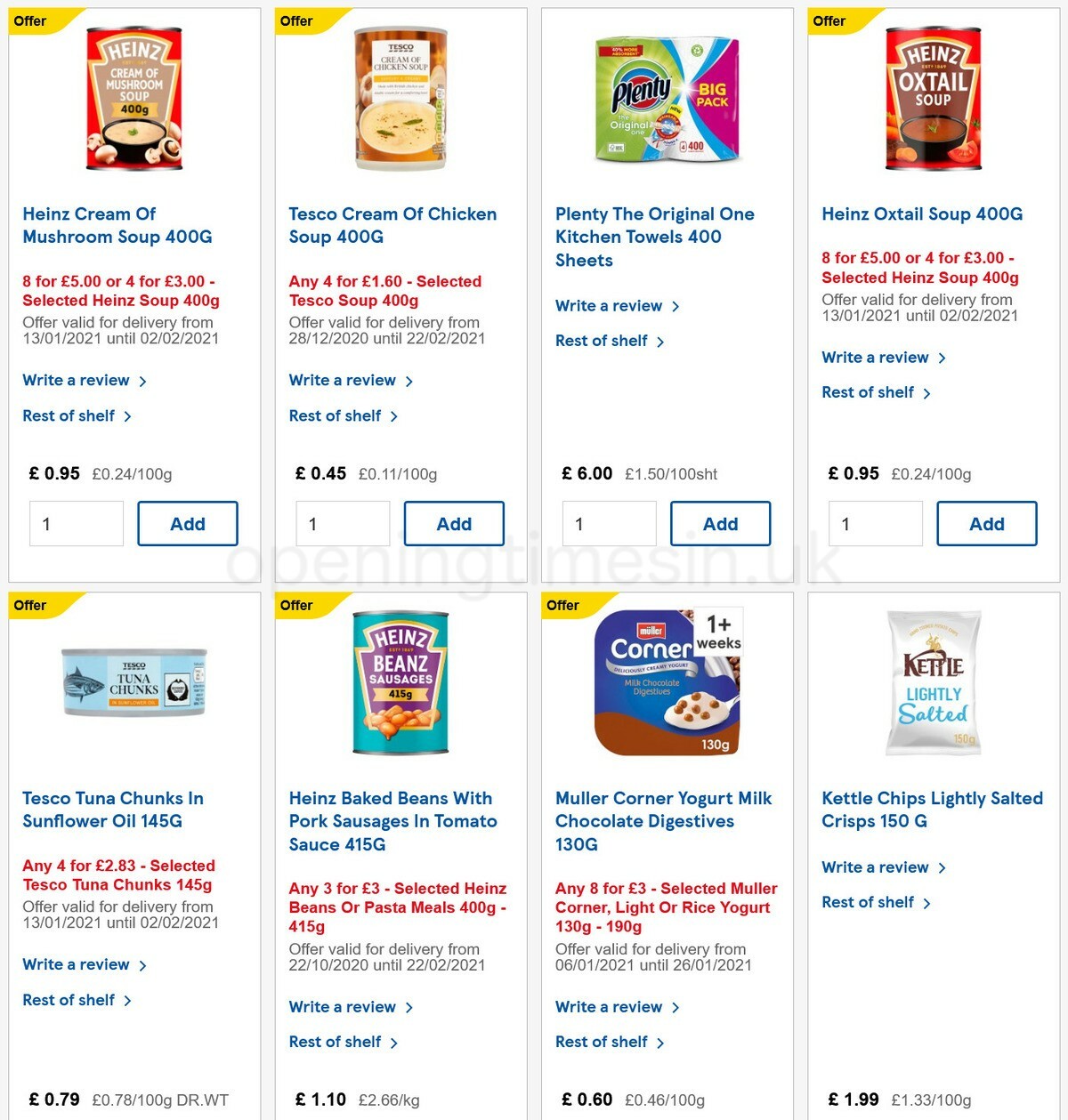 TESCO Offers from 13 January