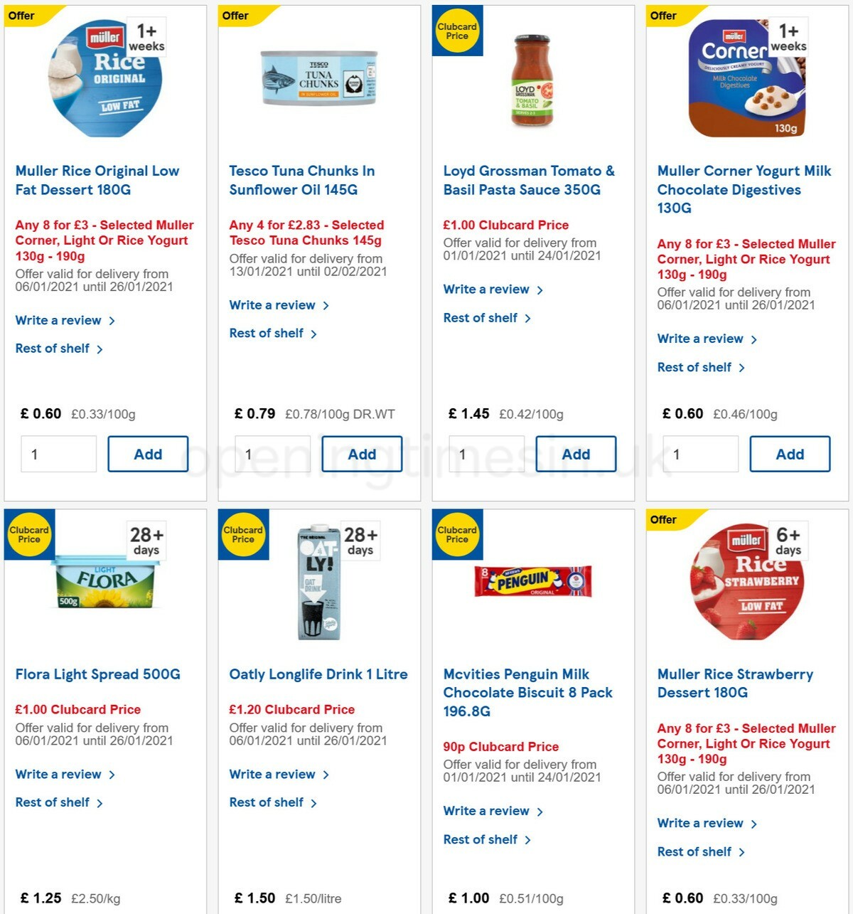 TESCO Offers from 20 January