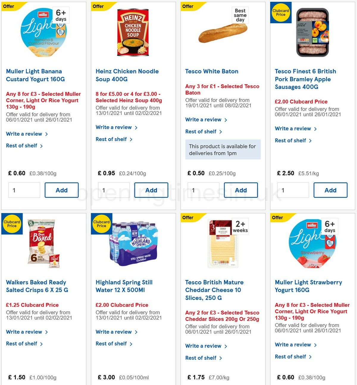 TESCO Offers from 20 January