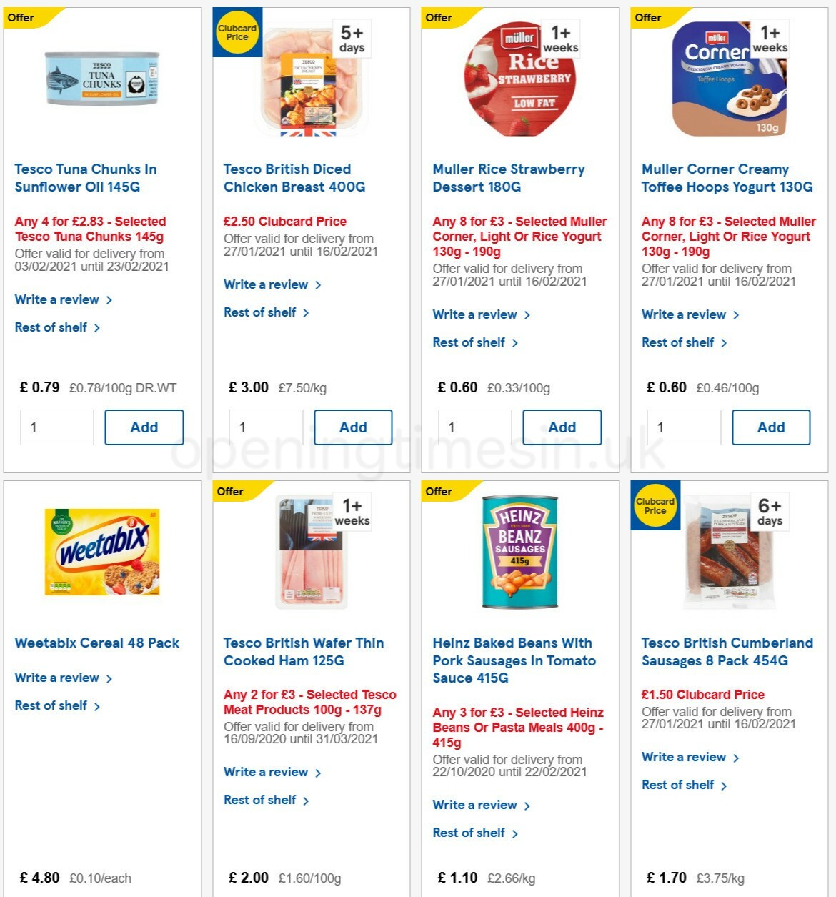 TESCO Offers from 3 February