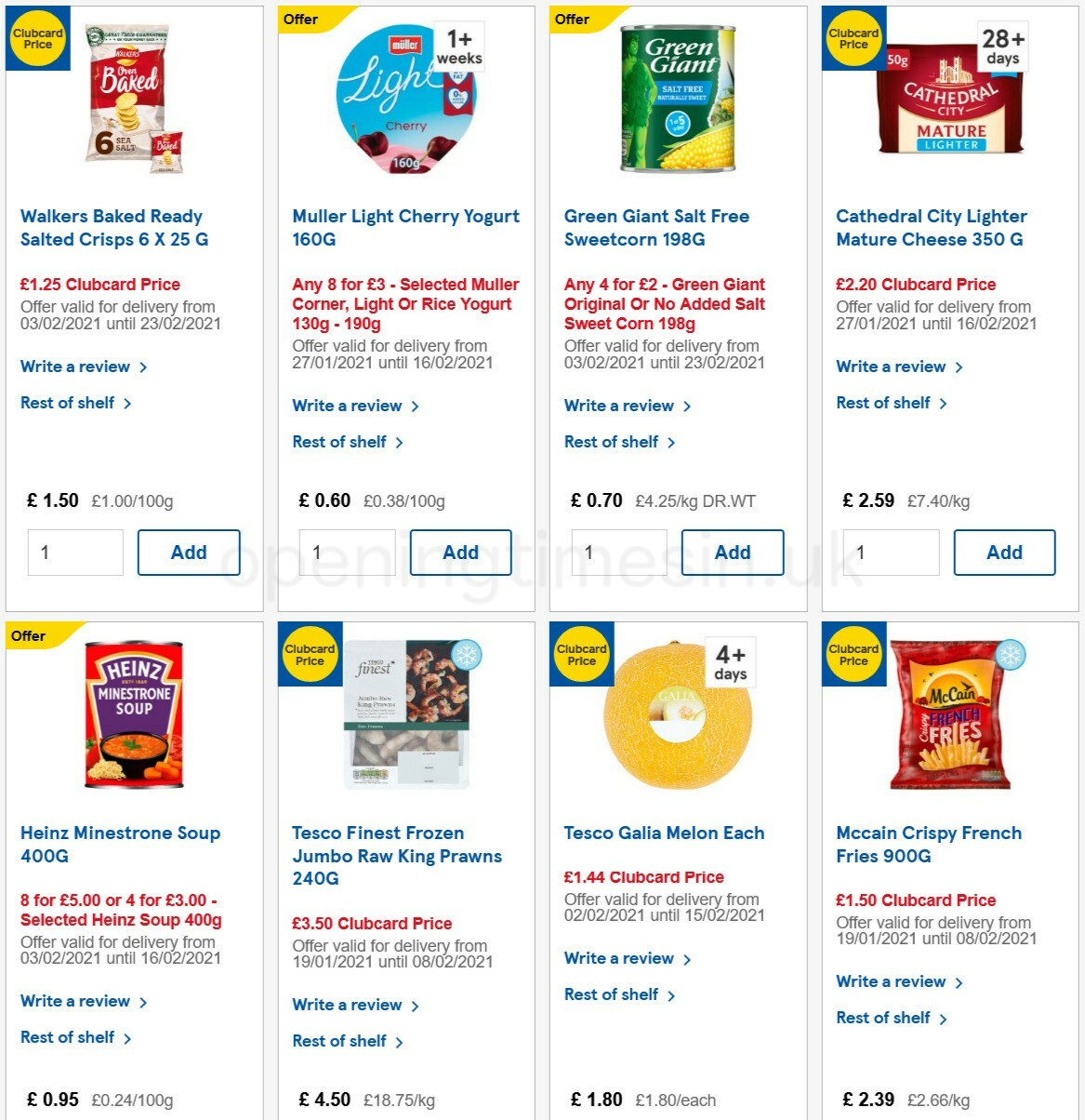 TESCO Offers from 3 February