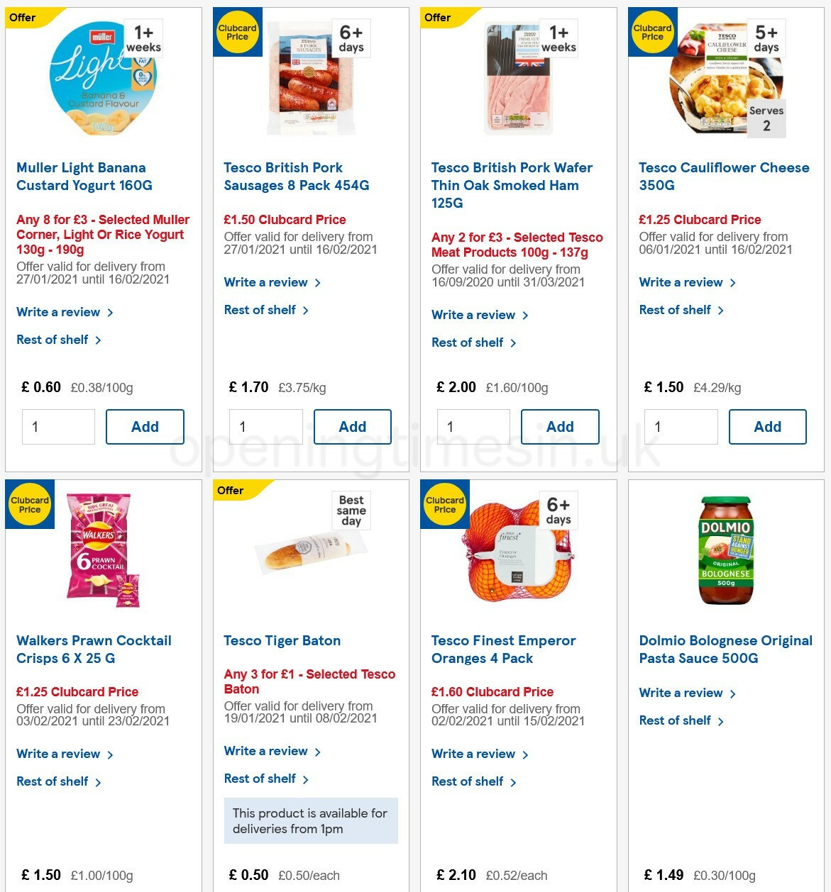 TESCO Offers from 3 February