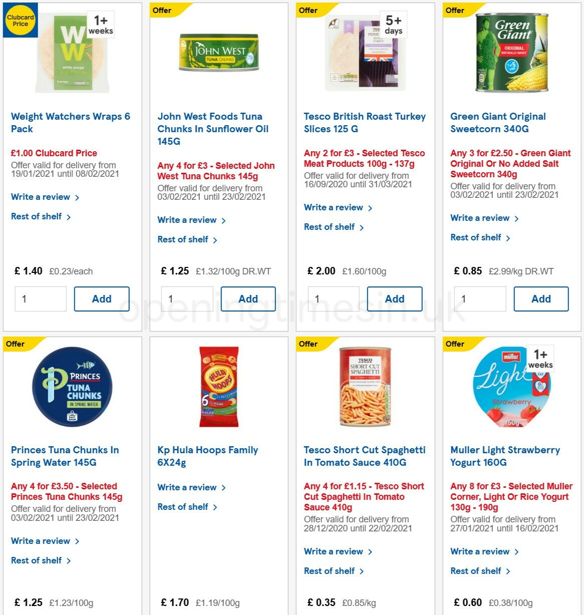 TESCO Offers from 3 February