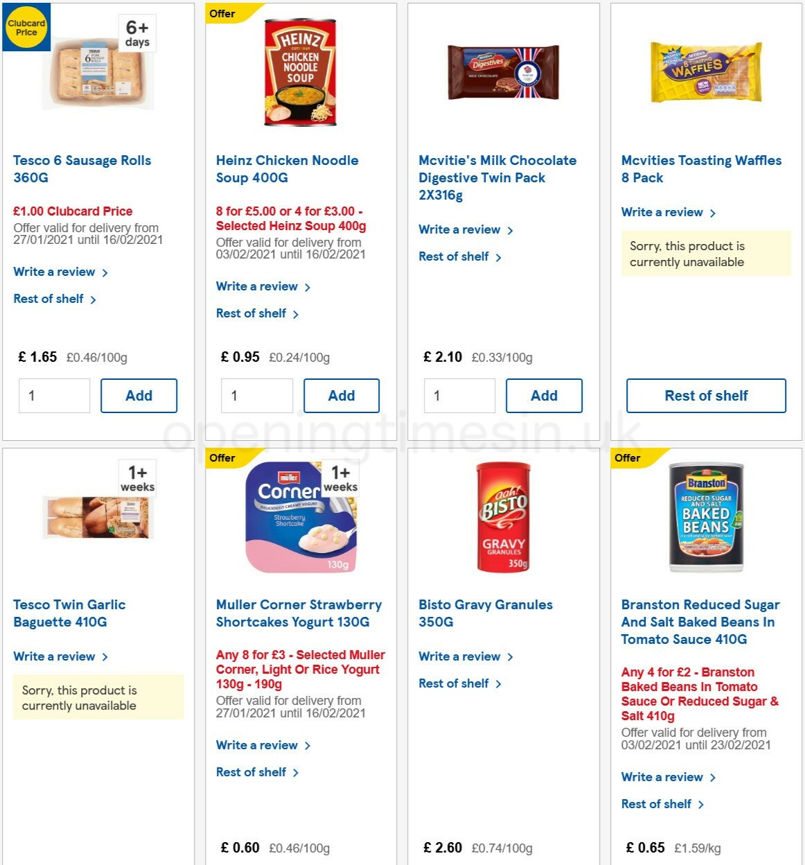 TESCO Offers from 3 February