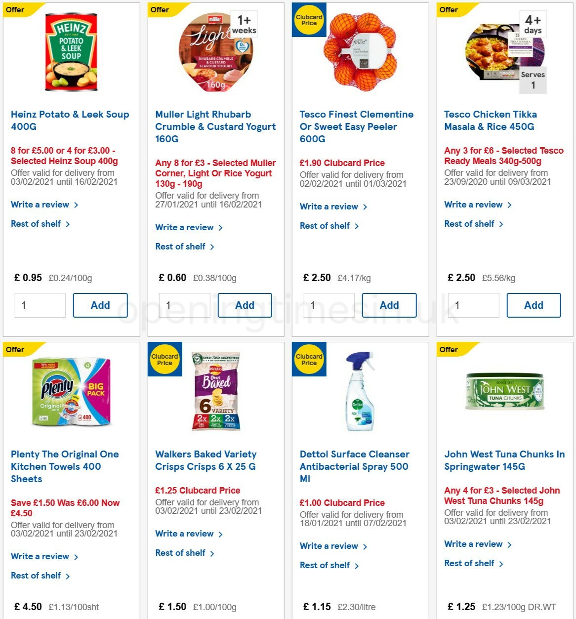 TESCO Offers from 3 February