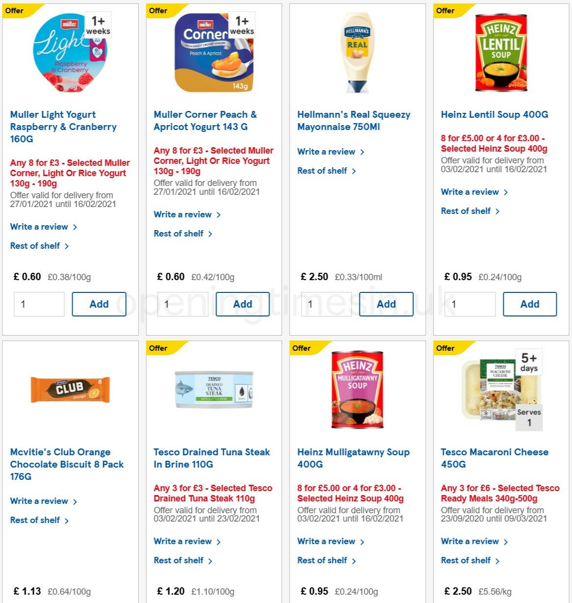 TESCO Offers from 3 February
