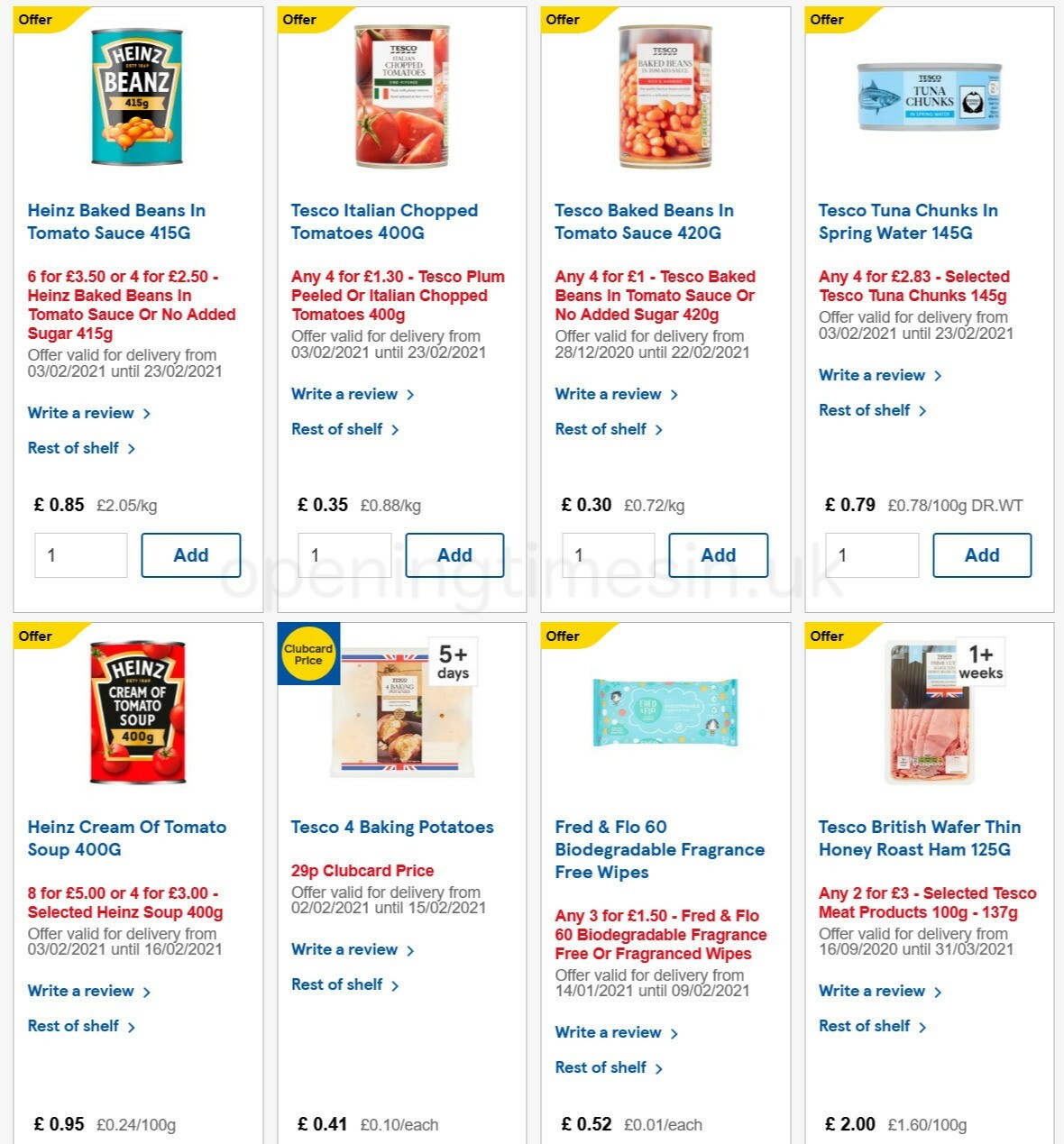 TESCO Offers from 3 February