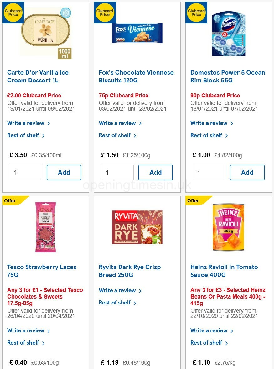 TESCO Offers from 3 February