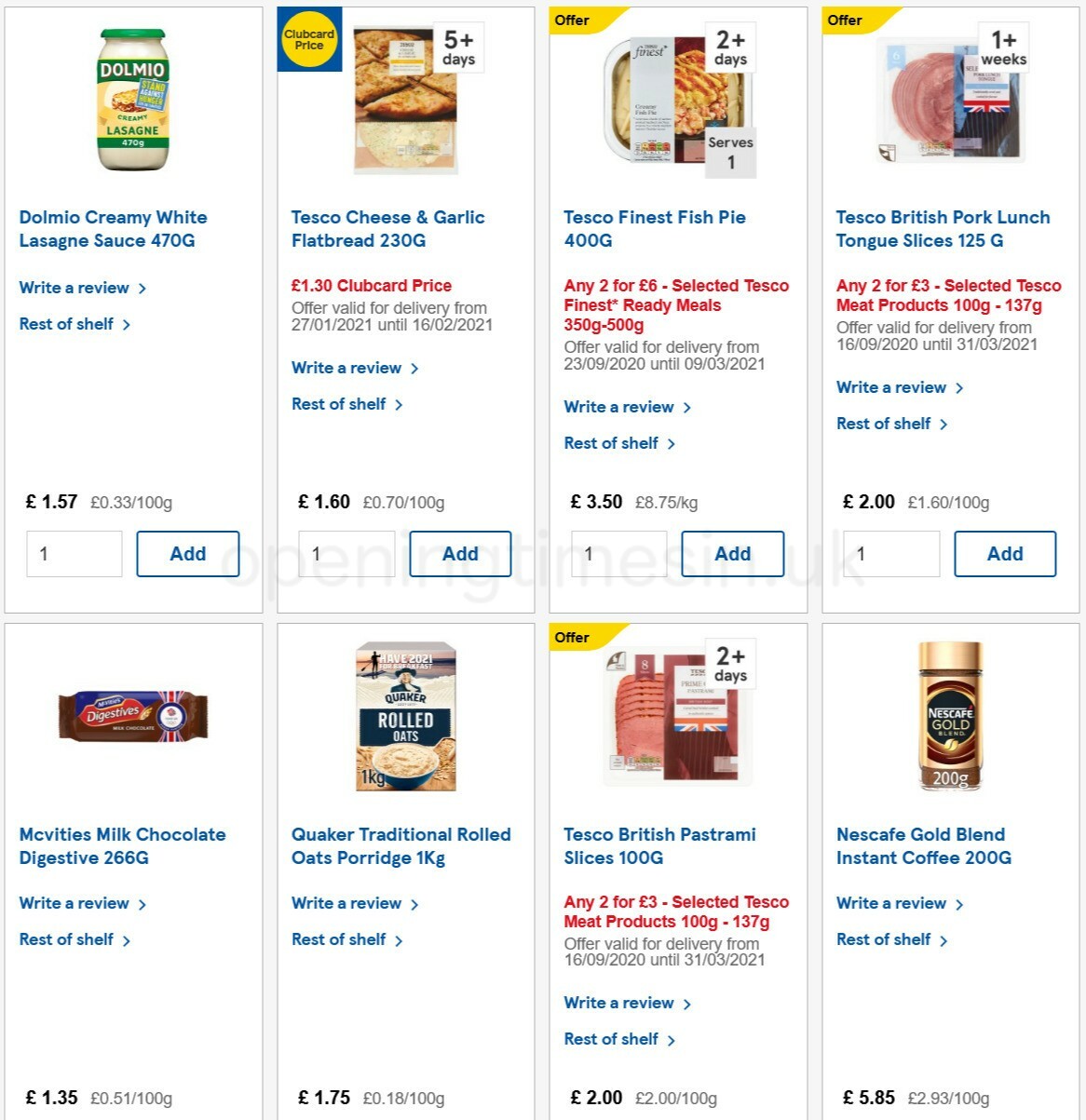TESCO Offers from 3 February