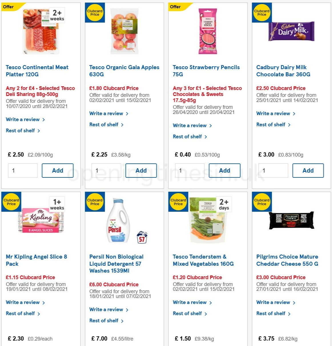TESCO Offers from 3 February