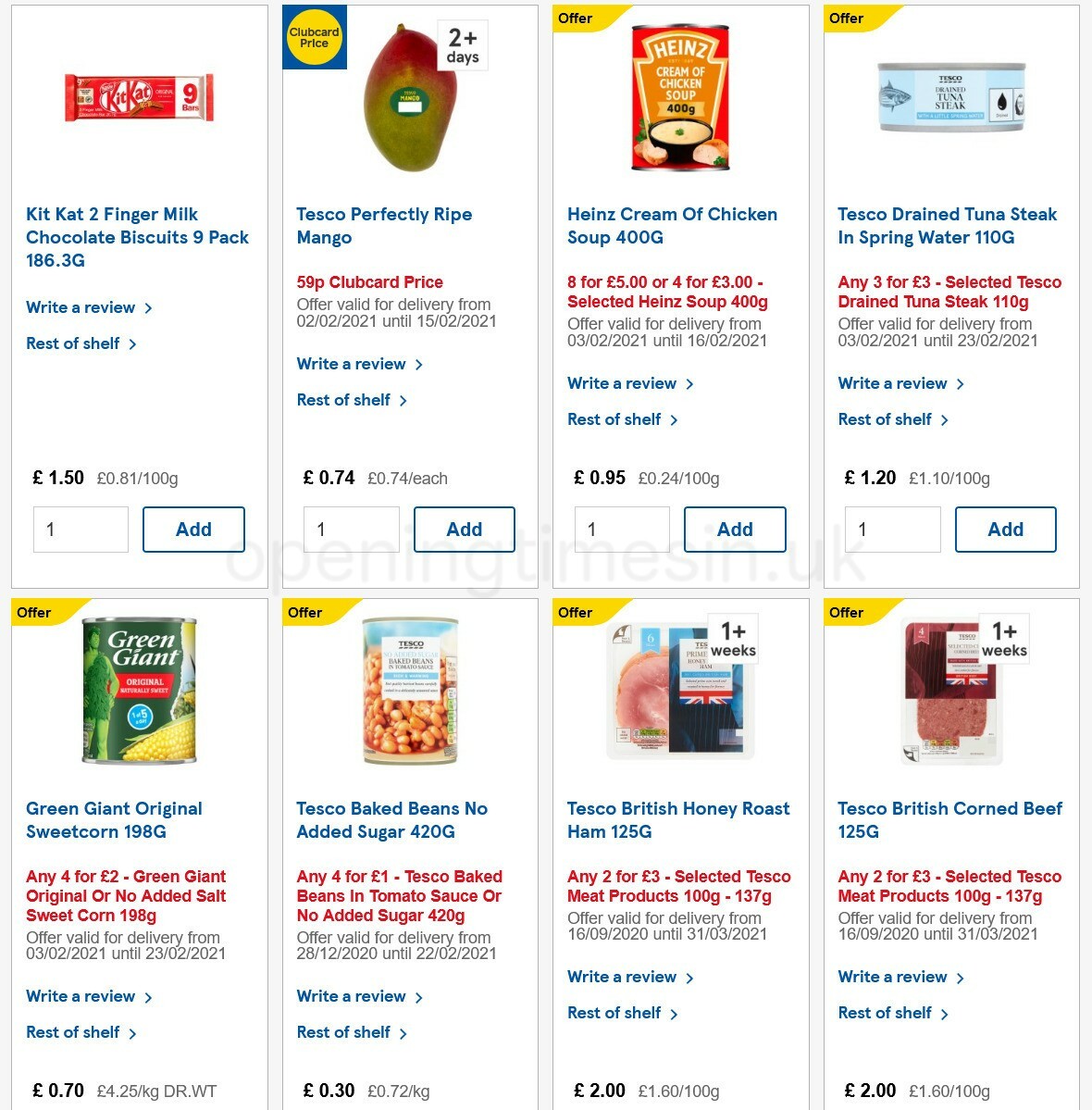TESCO Offers from 3 February
